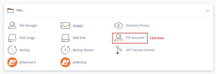 Cpanel Create FTP Account