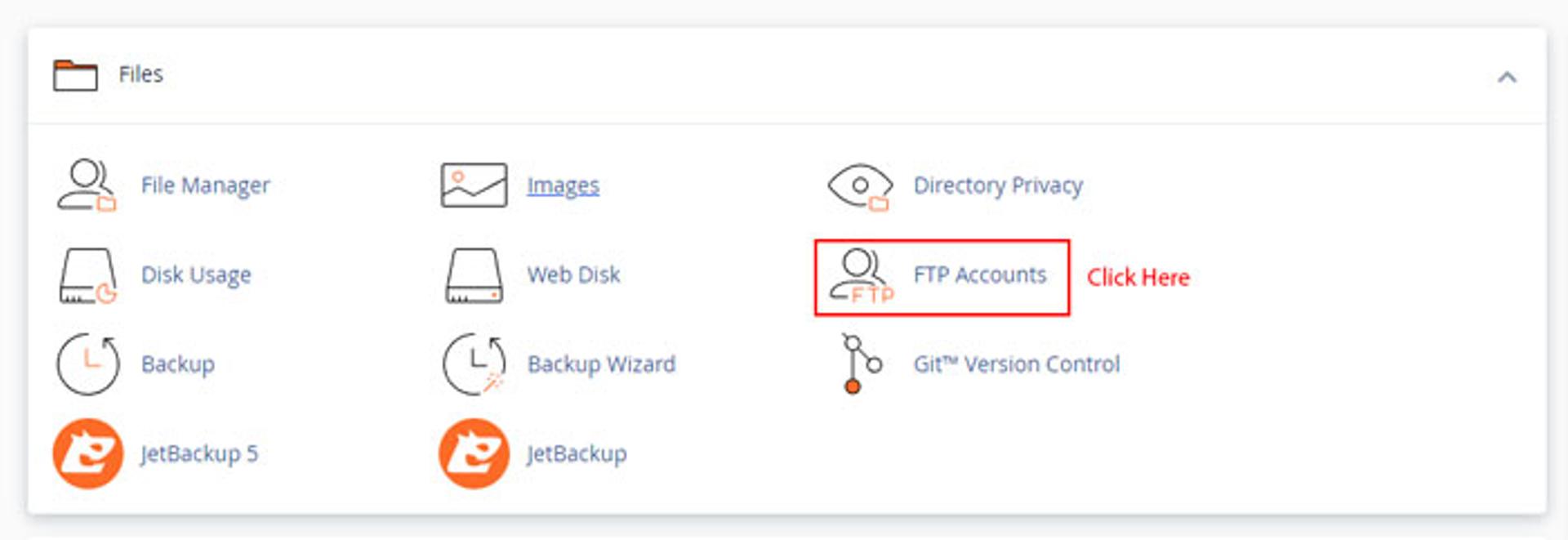 Cpanel Create FTP Account